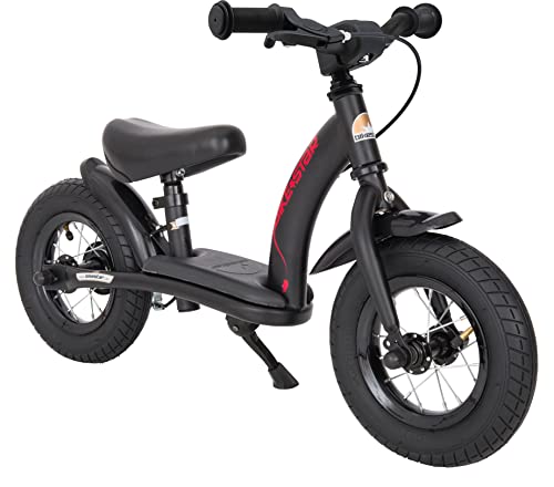 BIKESTAR Kinder Laufrad Lauflernrad Kinderrad für Jungen und Mädchen ab 2-3 Jahre | 10 Zoll Classic Kinderlaufrad | Schwarz (matt) | Risikofrei Testen