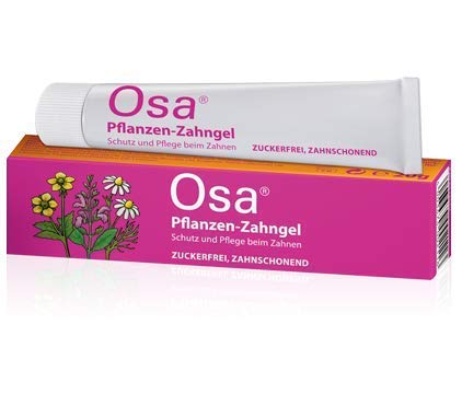 Osa Pflanzen-Zahngel Spar-Set 2x20g. Der pflanzliche Helfer in der schwierigen Zahnungszeit. Kühlt, beruhigt und pflegt das gereizte Zahnfleisch. Schützt vor Entzündungen.