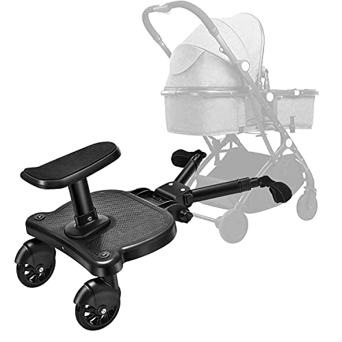 Trittbrett für Kinderwagen Universal,Buggy Board Kinderwagen Trittbrett Kiddy Boards für Kinderwagen,Bis 25KG,Mit Sitz Trittbrett Für Kinderwagen