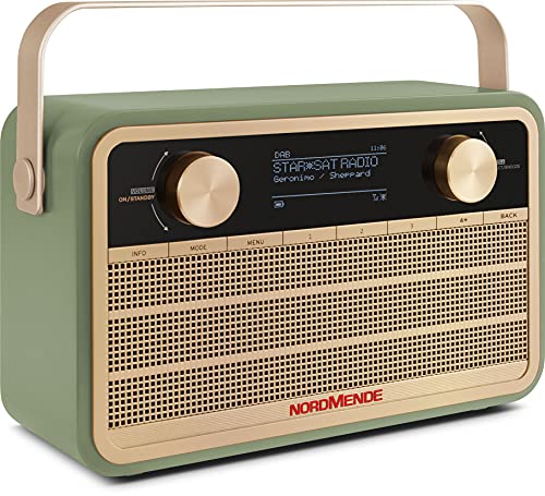 Nordmende Transita 120 IR tragbares Internetradio (DAB+ Radio, UKW, WLAN, 24 Stunden Akku, Wecker, Sleeptimer, Kopfhöreranschluss, 5 Watt Mono-Lautsprecher) grün