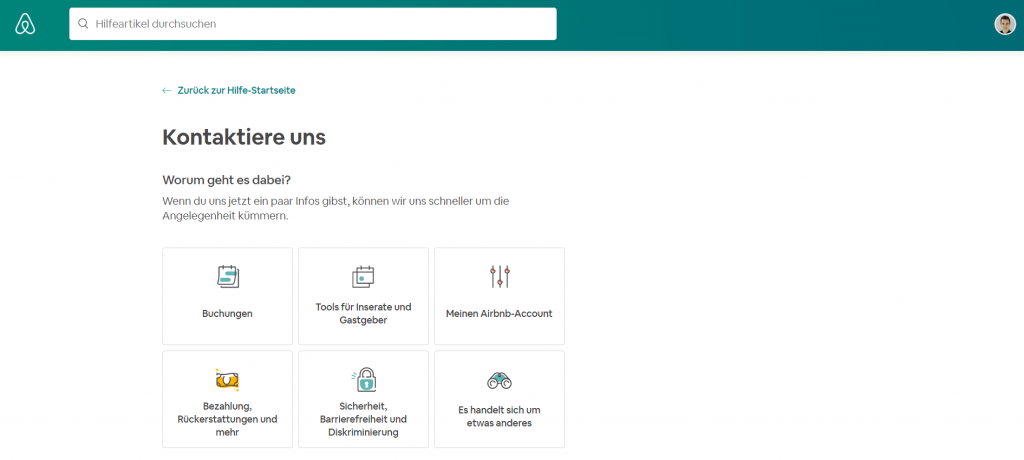 Airbnb Kontakt